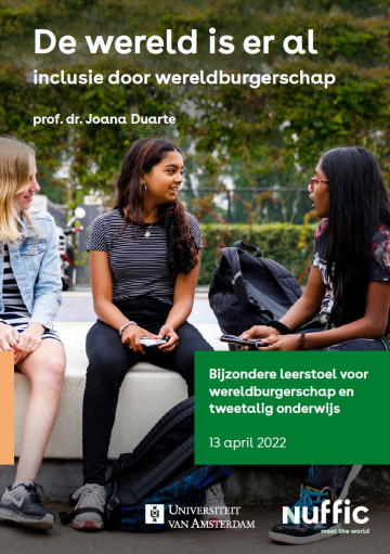 Cover van de brochure De wereld is er al - inclusie door wereldburgerschap