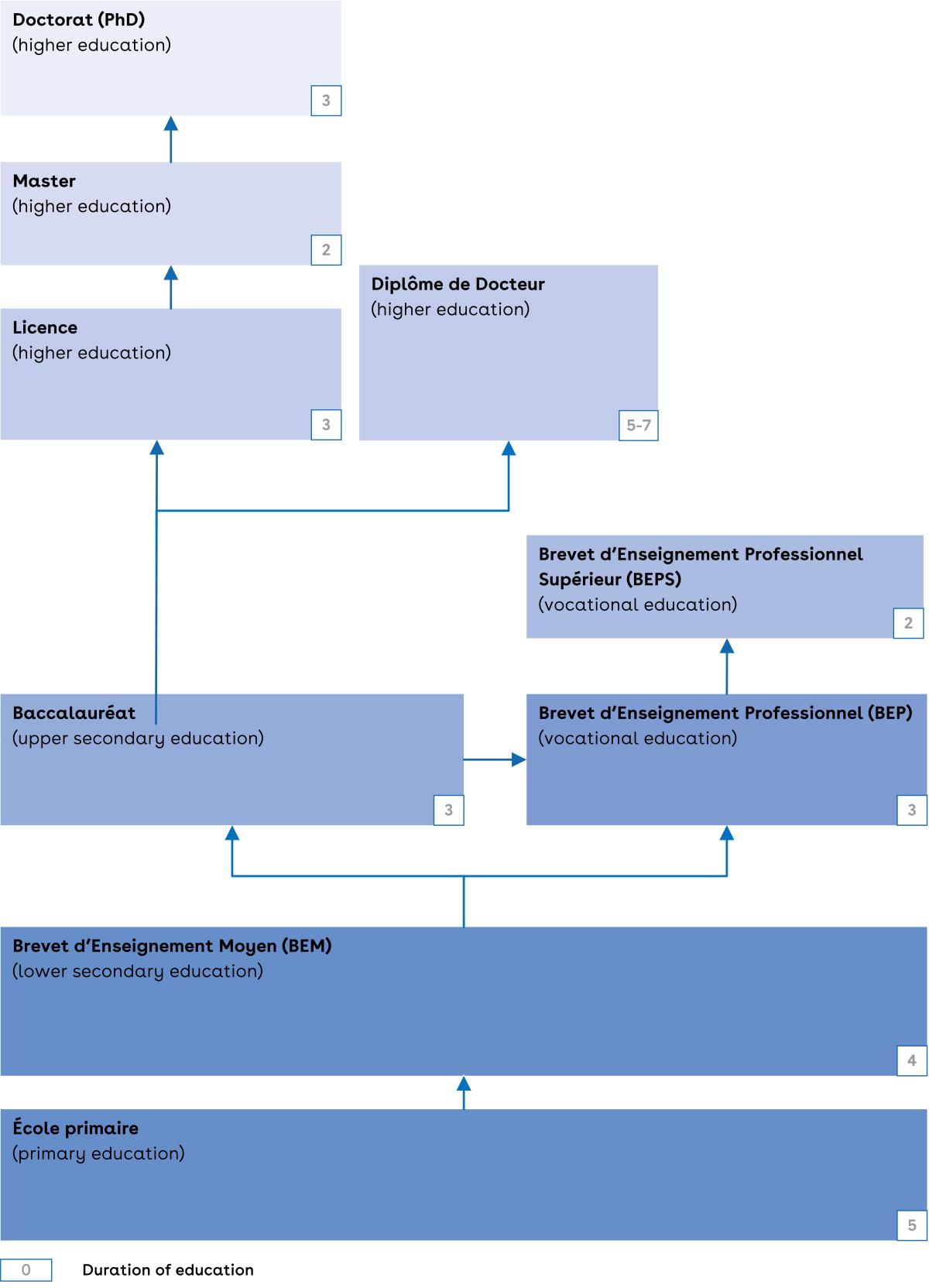 This is a chart of the Algerian education system.